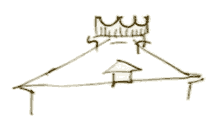 drawing of a rooftop parapet