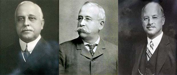 three formal head shots