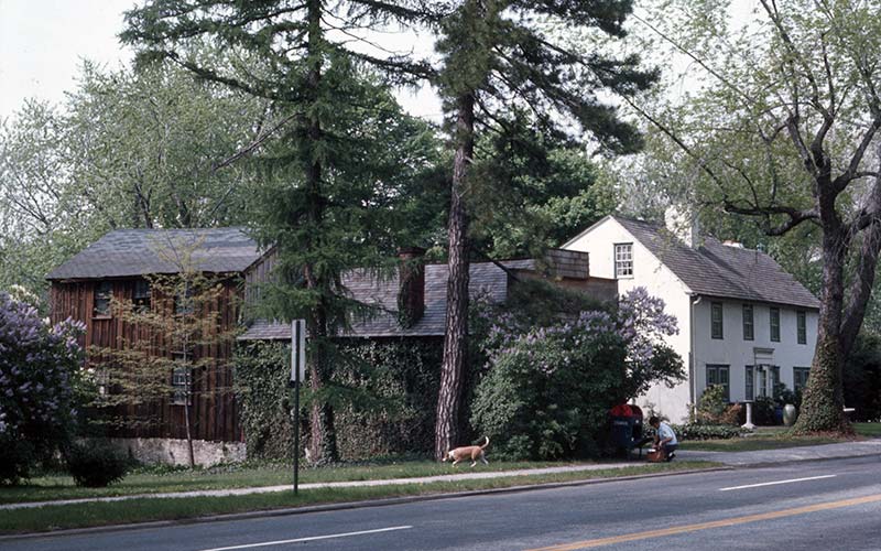 Narberth's last blacksmith shop standing to the left of an 18th century Libertyville house