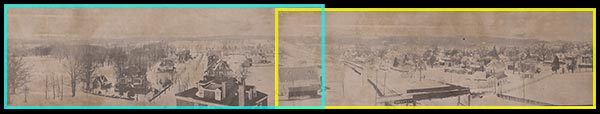 The two images, outlined to reveal about a 10% overlap in the middle