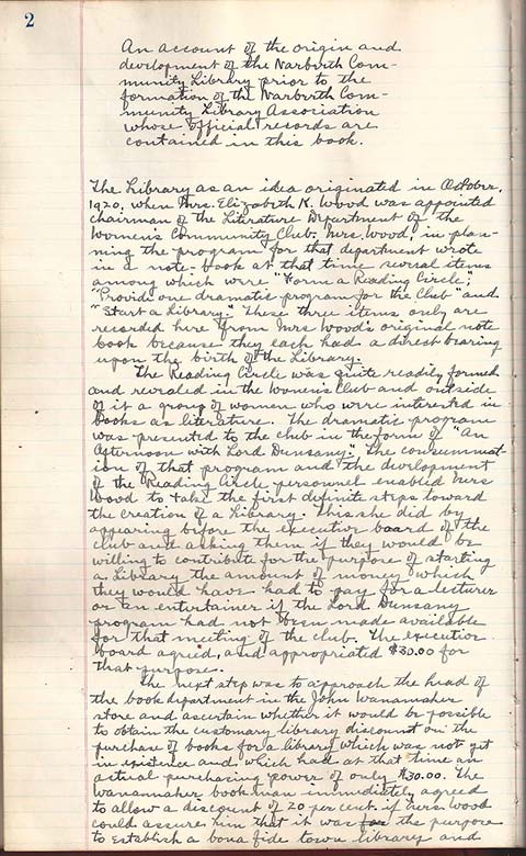 tellowing page of a blue-lined legal ledger filled with cursive handwriting