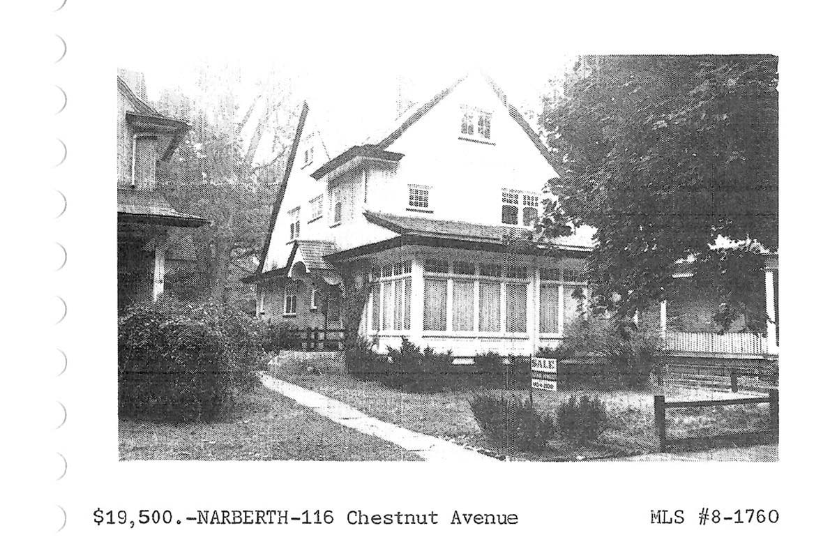 116 Chestnut Avenue real estate listing, 1968