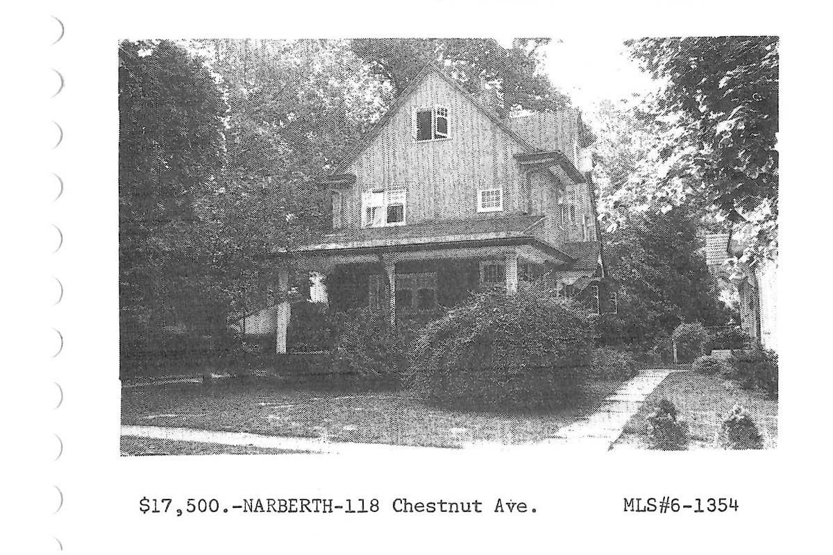 118 Chestnut Avenue real estate listing, 1966