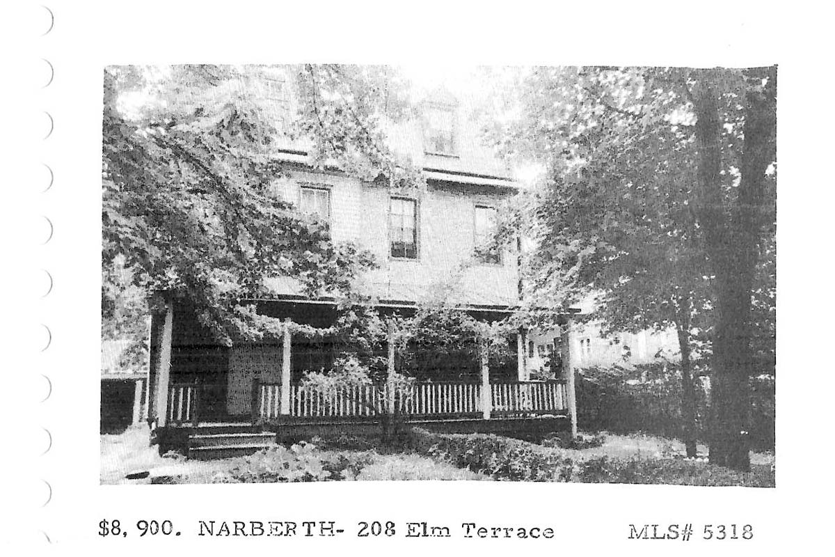 208 Elm Terrace real estate listing, 1960