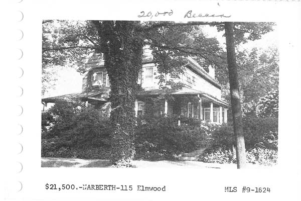 115 Elmwood Avenue real estate listing, 1969