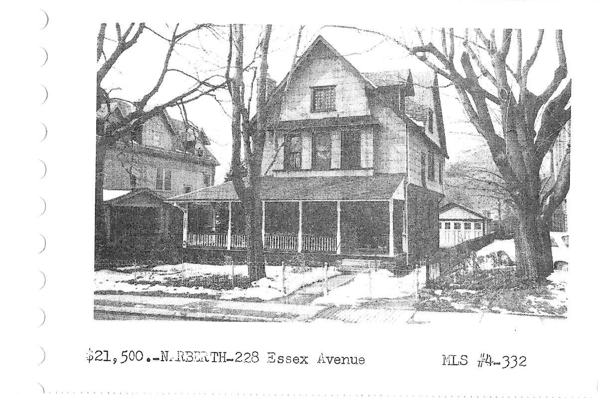 228 N. Essex Avenue real estate listing, 1964
