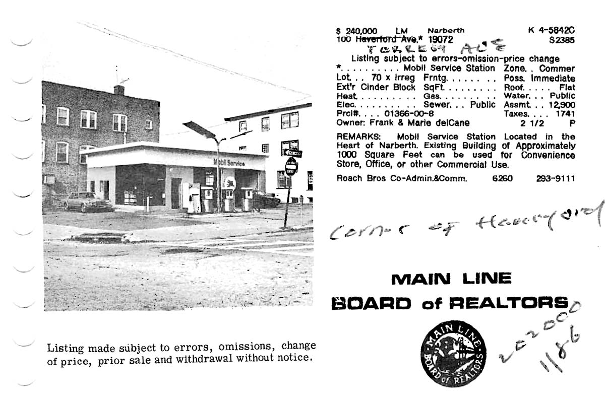 100 Forrest Avenue real estate listing, 1986