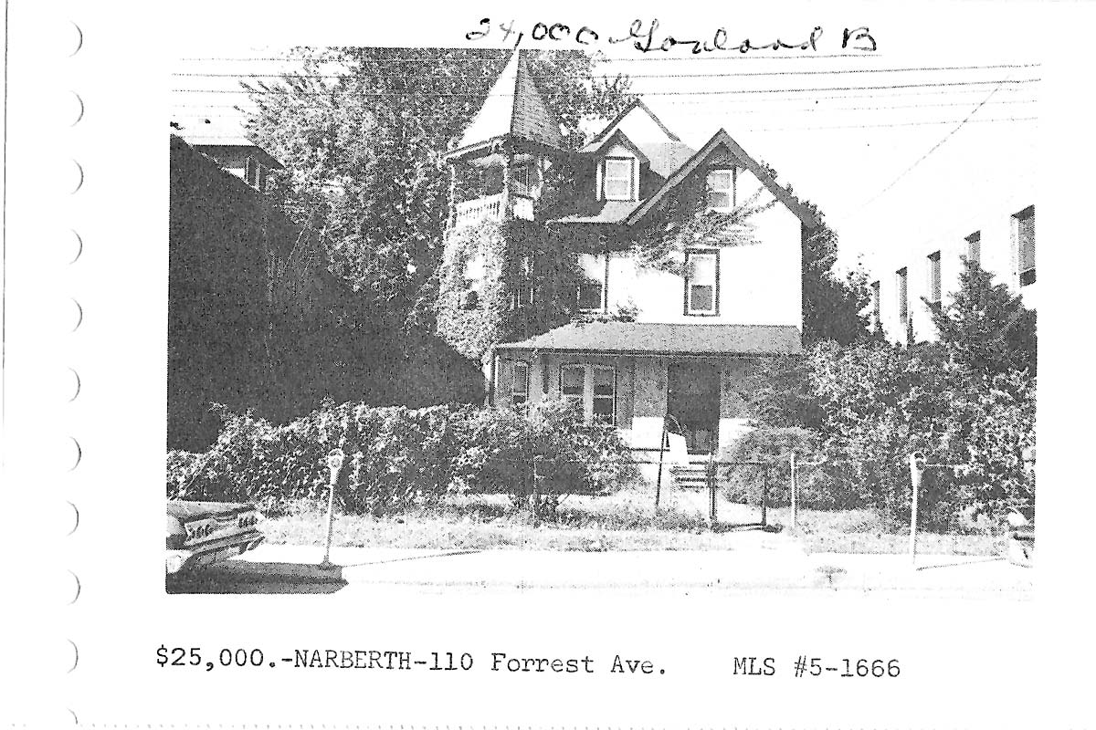 110 Forrest Avenue real estate listing, 1965