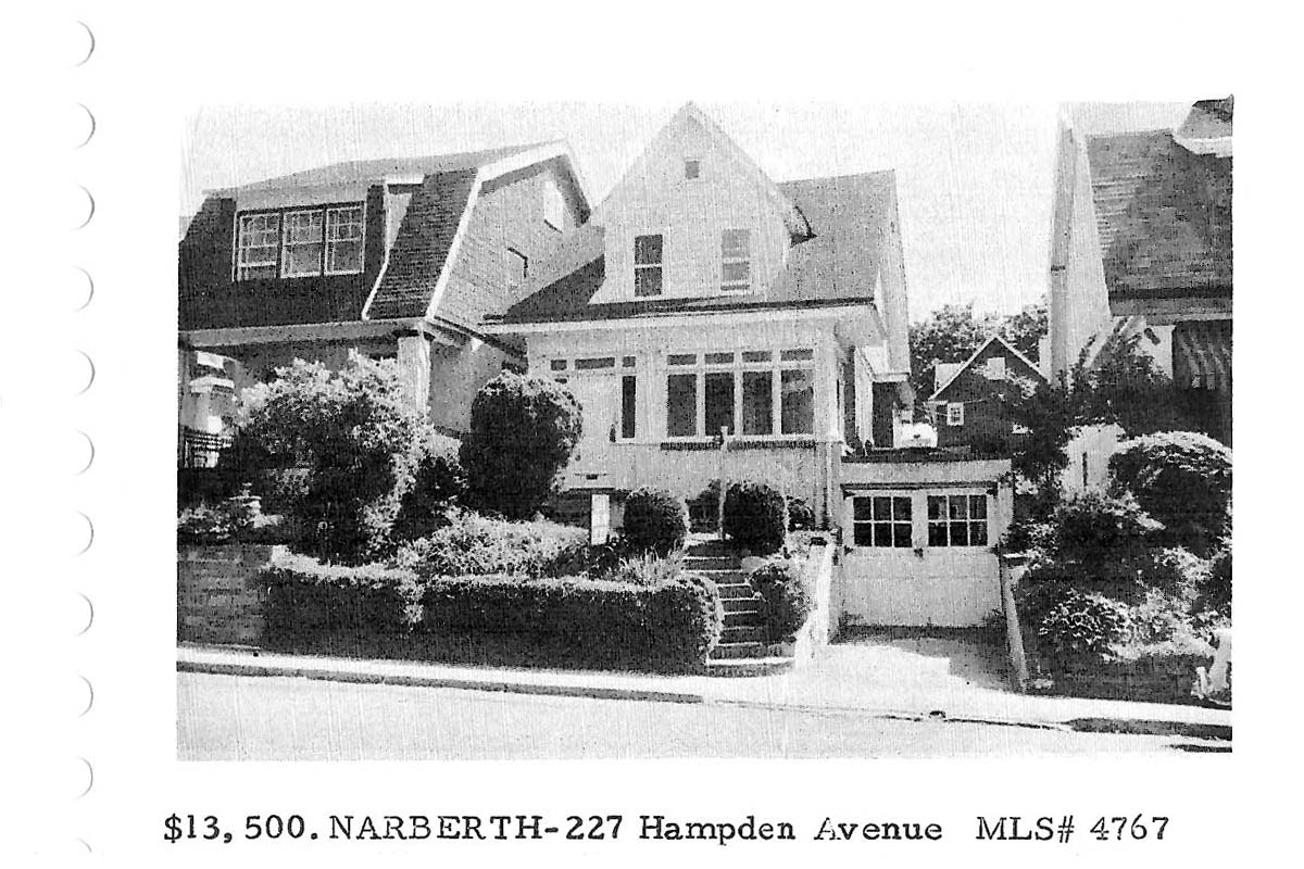 227 Hampden Avenue real estate listing, 1959