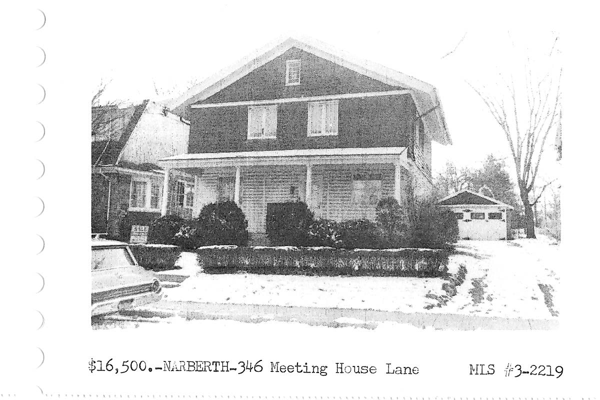 346 Meeting House Lane real estate listing, 1963