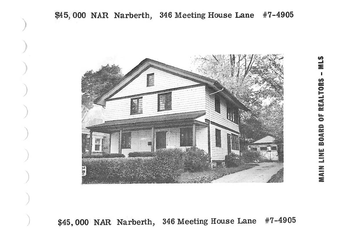 346 Meeting House Lane real estate listing, 1977