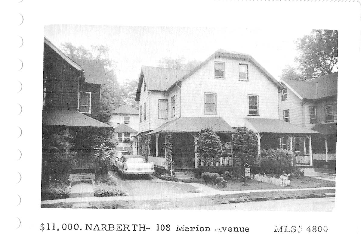 108 Merion Avenue real estate listing, 1959
