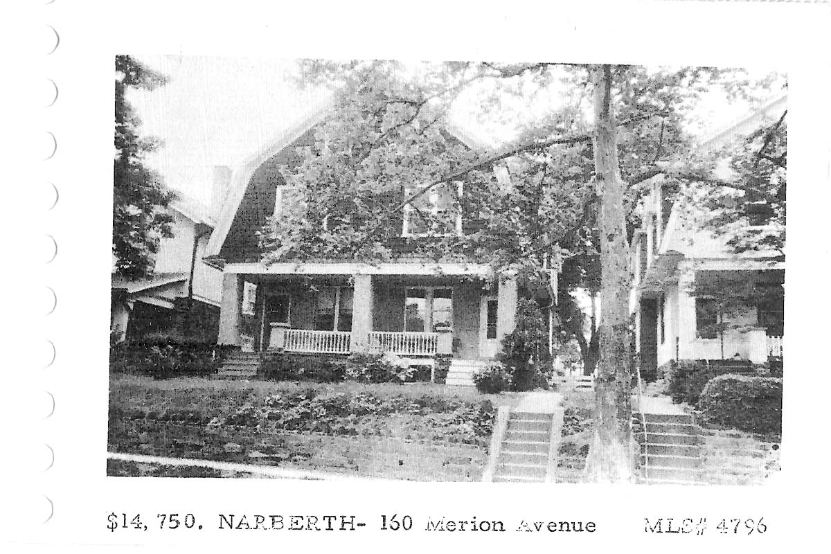 160 Merion Avenue real estate listing, 1961