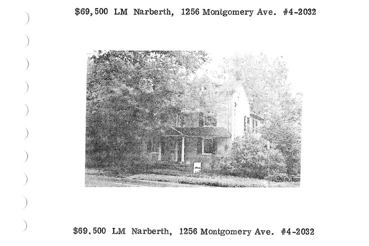 1256 Montgomery Avenue real estate listing, 1974