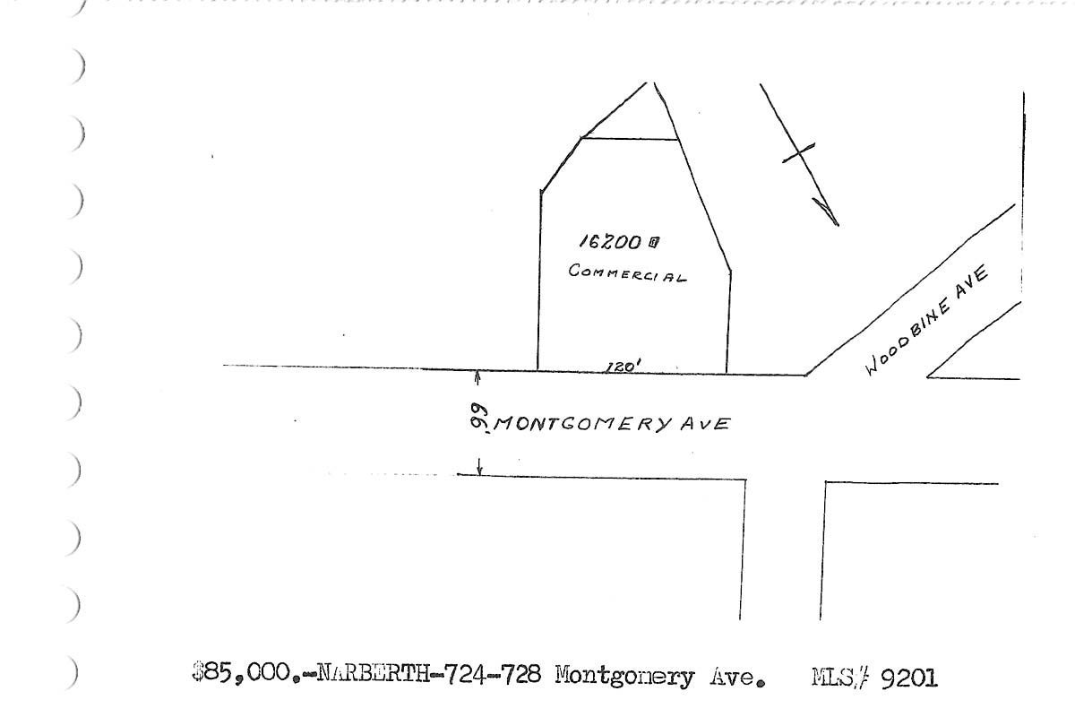 728 Montgomery Avenue real estate listing, 1962