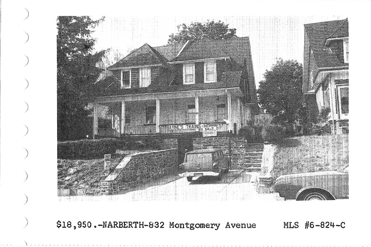 832 Montgomery Avenue real estate listing, 1966