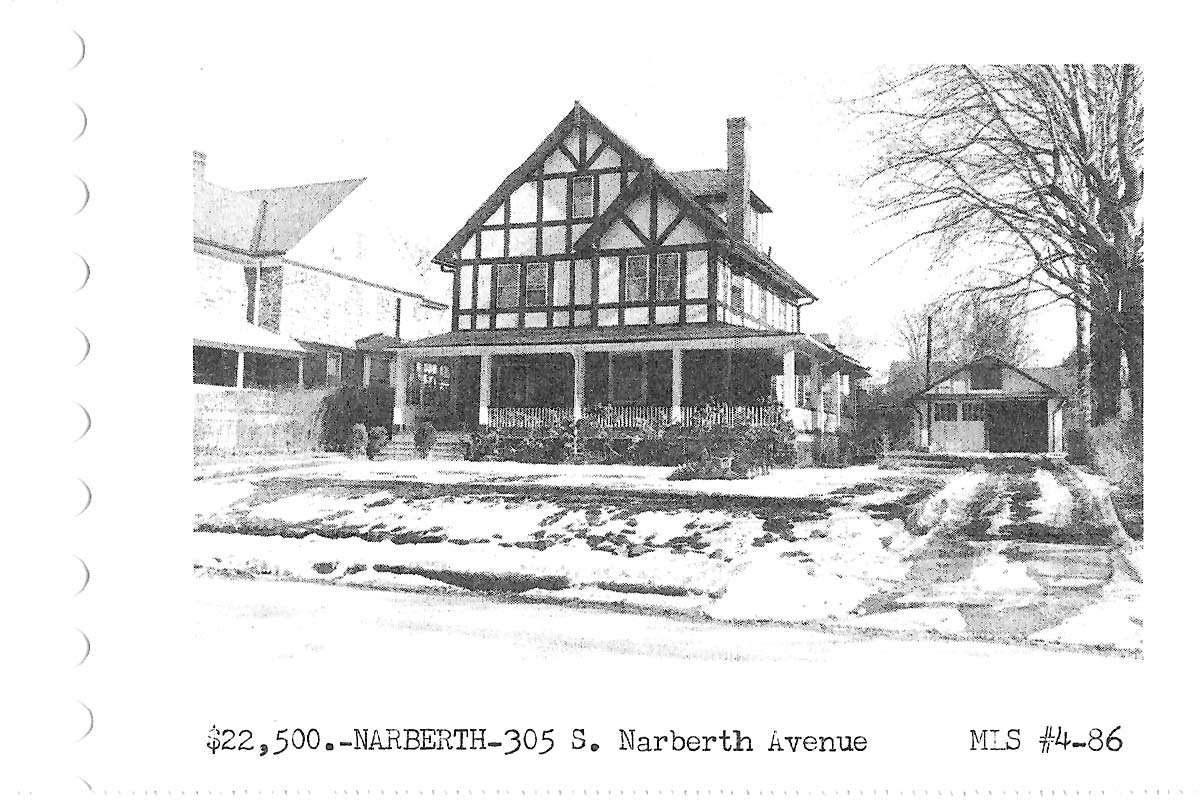 305 S. Narberth Avenue real estate listing, 1964