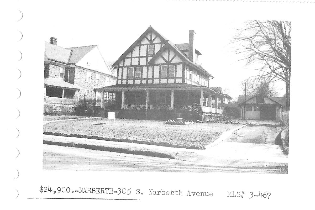 305 S. Narberth Avenue real estate listing, 1963