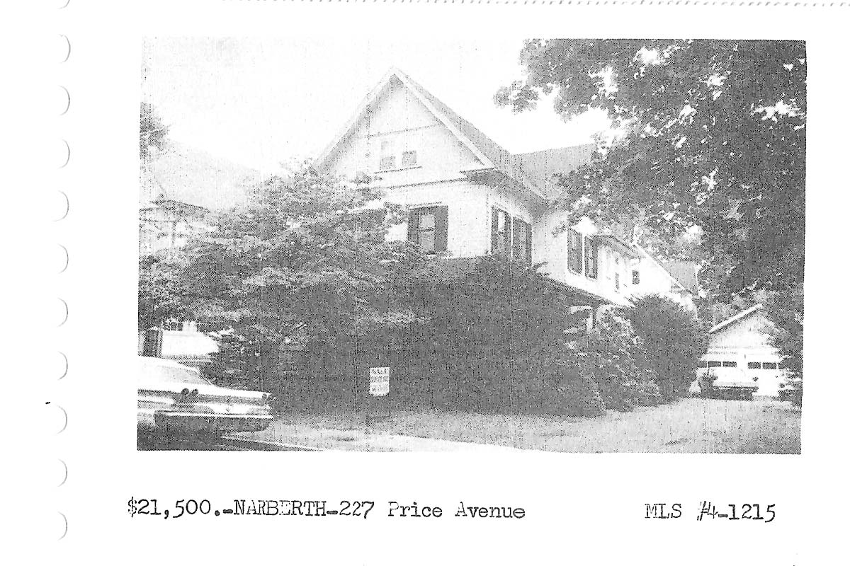 227 Price Avenue real estate listing, 1964