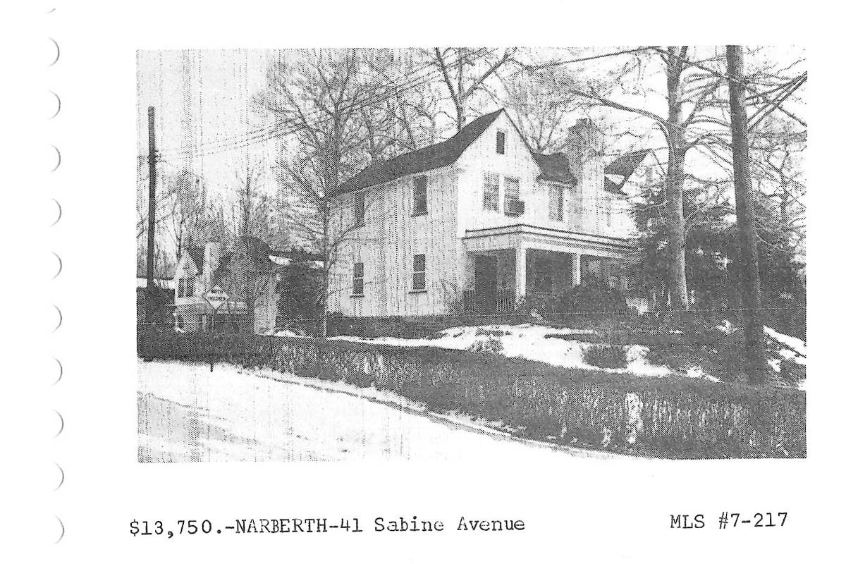 41 Sabine Avenue real estate listing, 1967