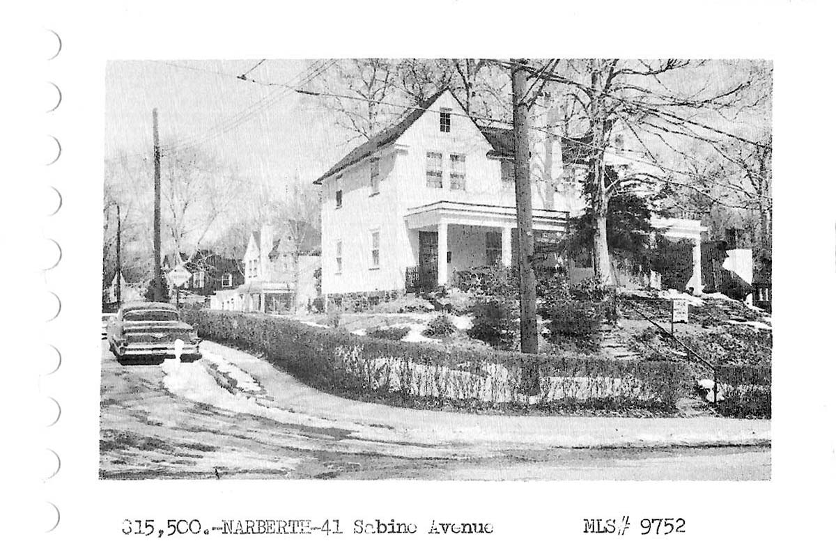 41 Sabine Avenue real estate listing, 1962