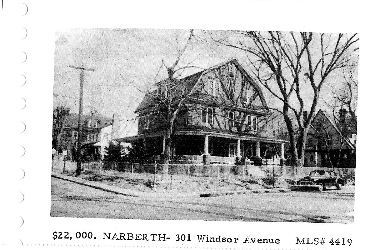 301 Windsor Avenue real estate listing, 1959
