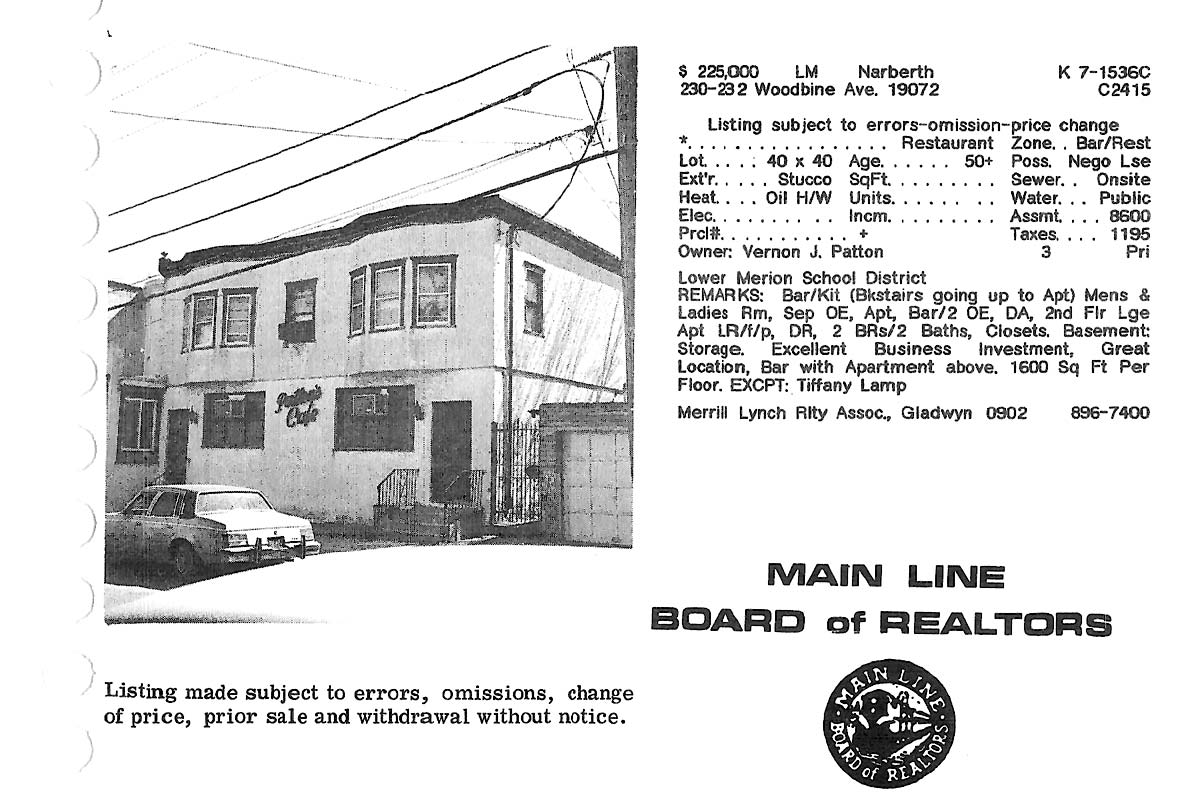 232 Woodbine Avenue real estate listing, 1987