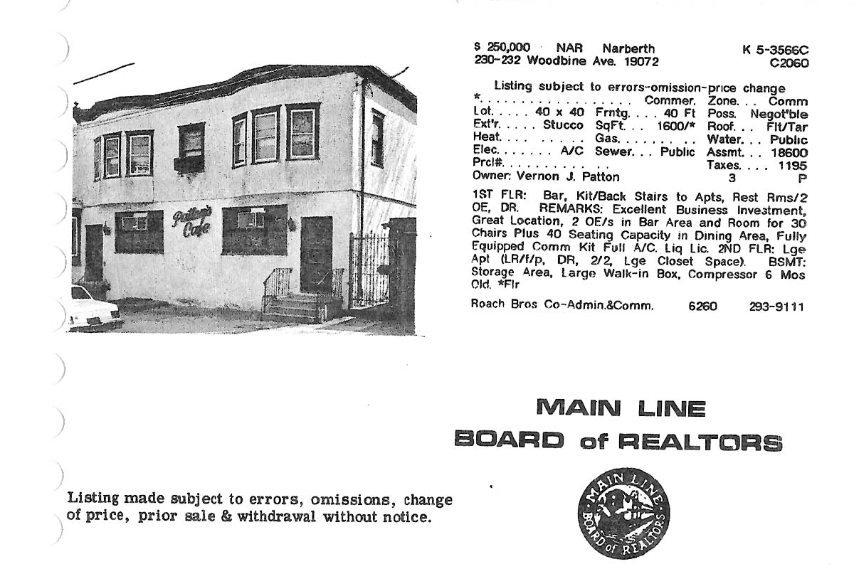 232 Woodbine Avenue real estate listing, 1985