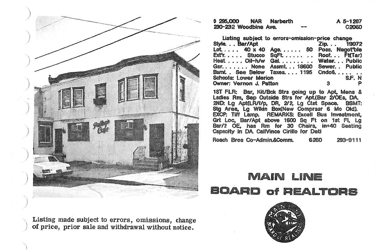 232 Woodbine Avenue real estate listing, 1985