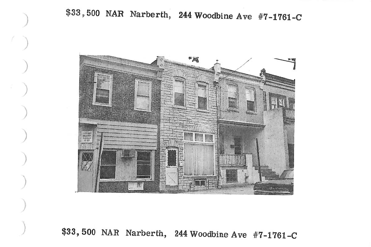 244 Woodbine Avenue real estate listing, 1977