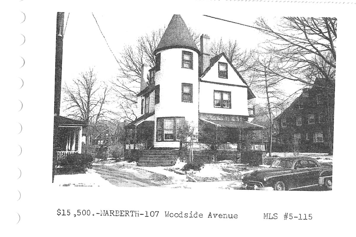 107 Woodside Avenue real estate listing, 1965