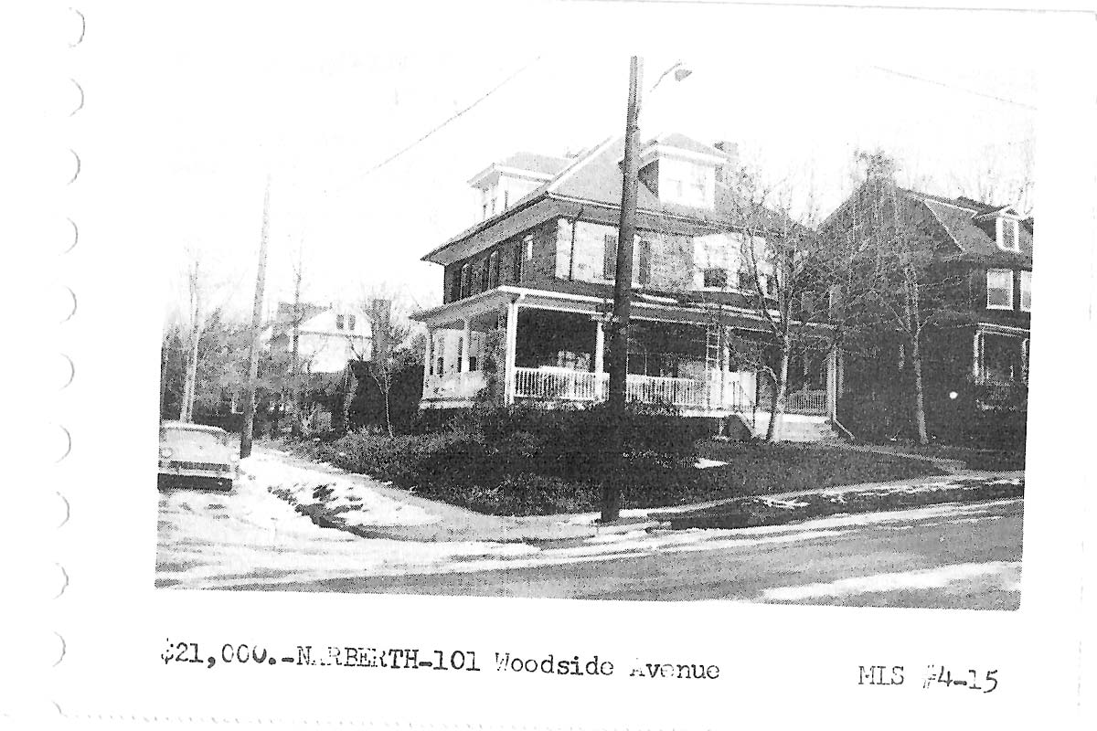 101 Woodside Avenue real estate listing, 1964