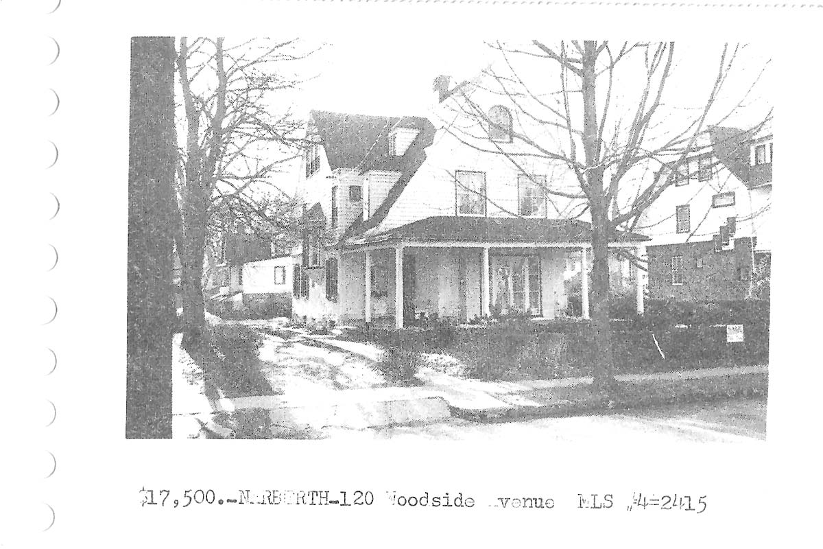 120 Woodside Avenue real estate listing, 1965