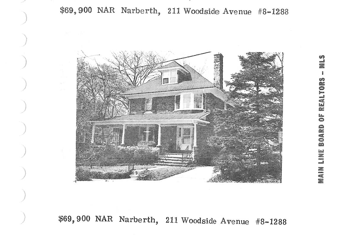 211 Woodside Avenue real estate listing, 1978