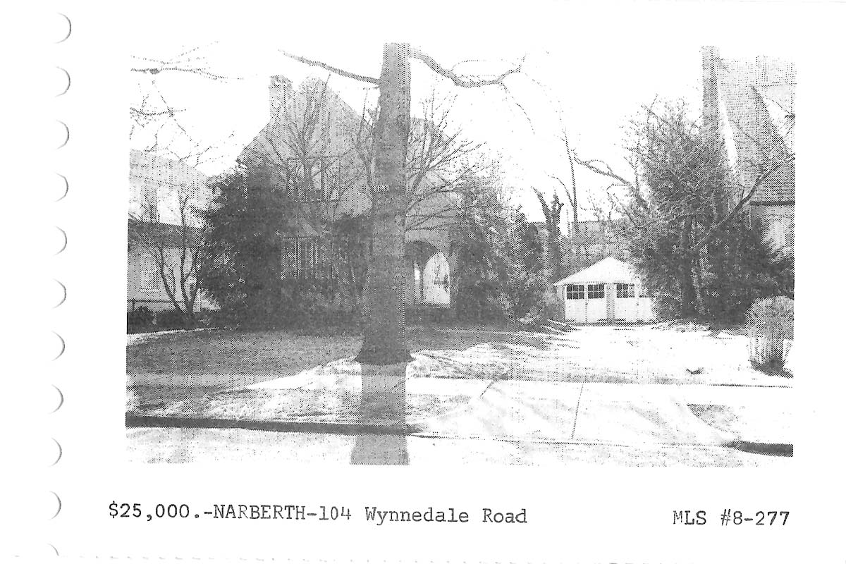 104 Wynnedale Road real estate listing, 1968