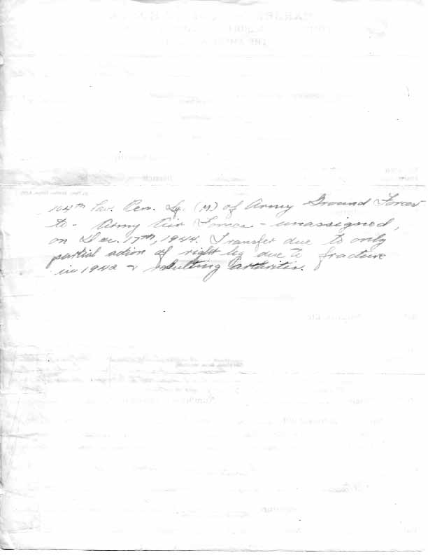 Roll of honor form for William Aiken, back of sheet