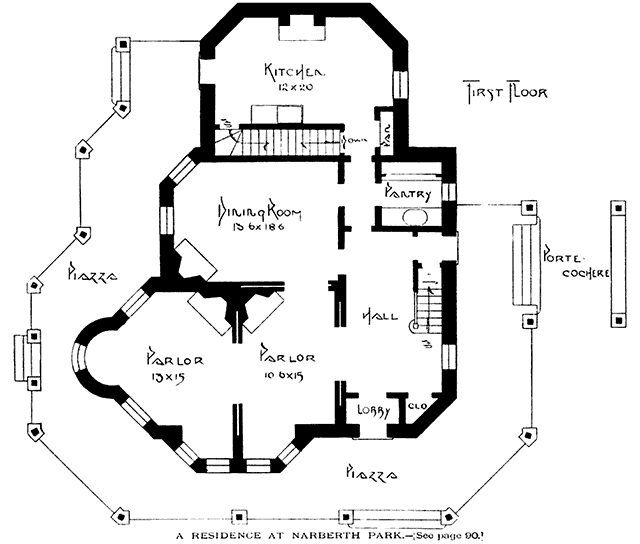 First-floor plan for 210 N. Essex Ave., Narberth