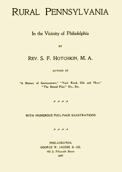 Rural Pennsylvania in the Vicinity of Philadelphia