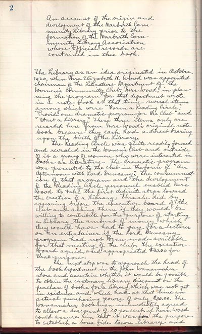 An account of the origin and development of the Narberth Community Library