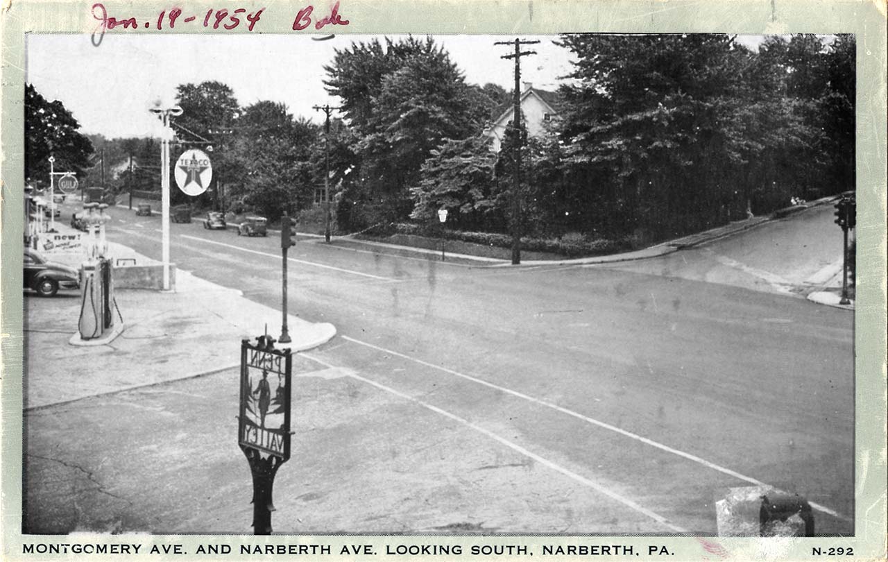 Narberth & Montgomery Ave., about 1945