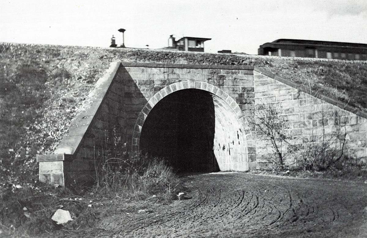 Railroad tunnel, about 1900