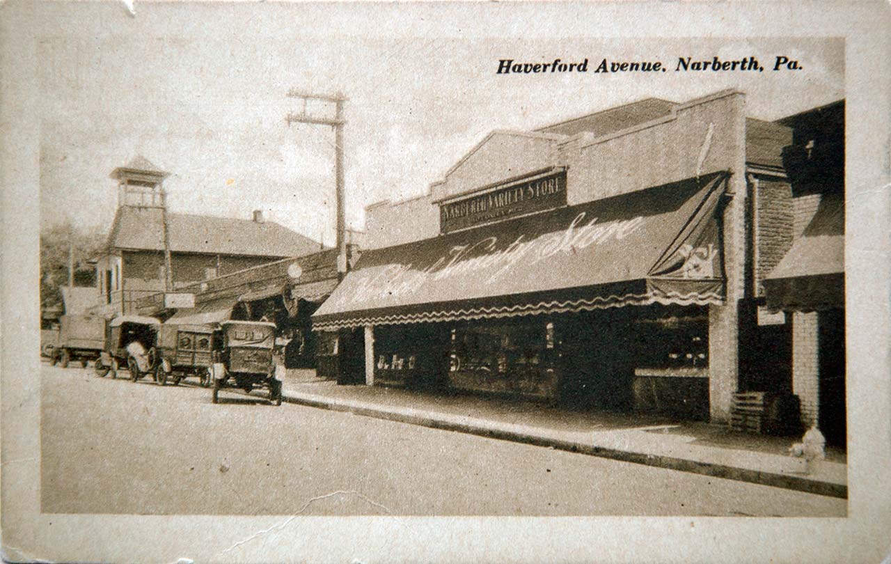 Narberth variety store, about 1920